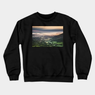 Glyn Tarell from Craig Cerrig-gleisiad, Brecon Beacons National Park, Wales Crewneck Sweatshirt